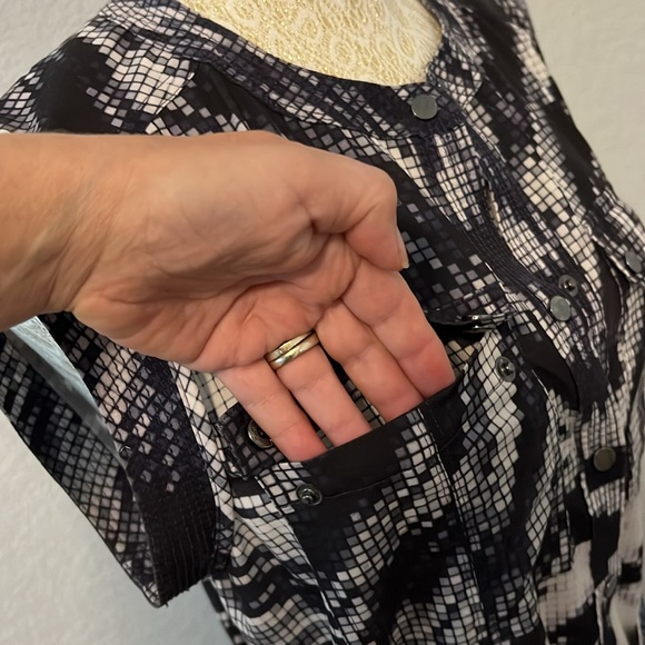 Calvin Klein Belted Shirt Dress S/M sleeveless, 2 front and 2 side pocket - Picture 5 of 8